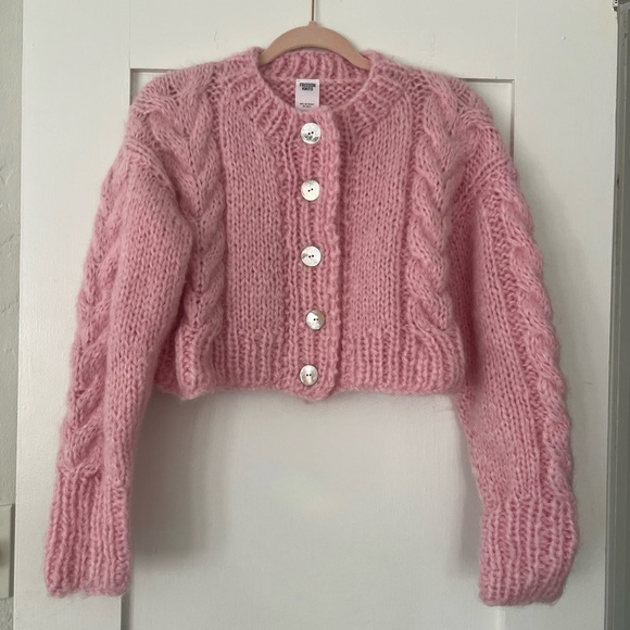 Frisson Knits Sweaters - Frisson Knits Francesca Cardigan in Pink